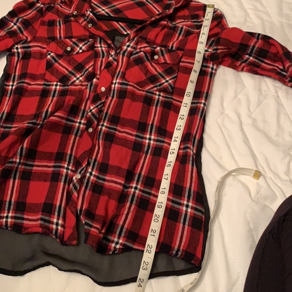 Sheer back flannel shirt - Picture 7 of 7